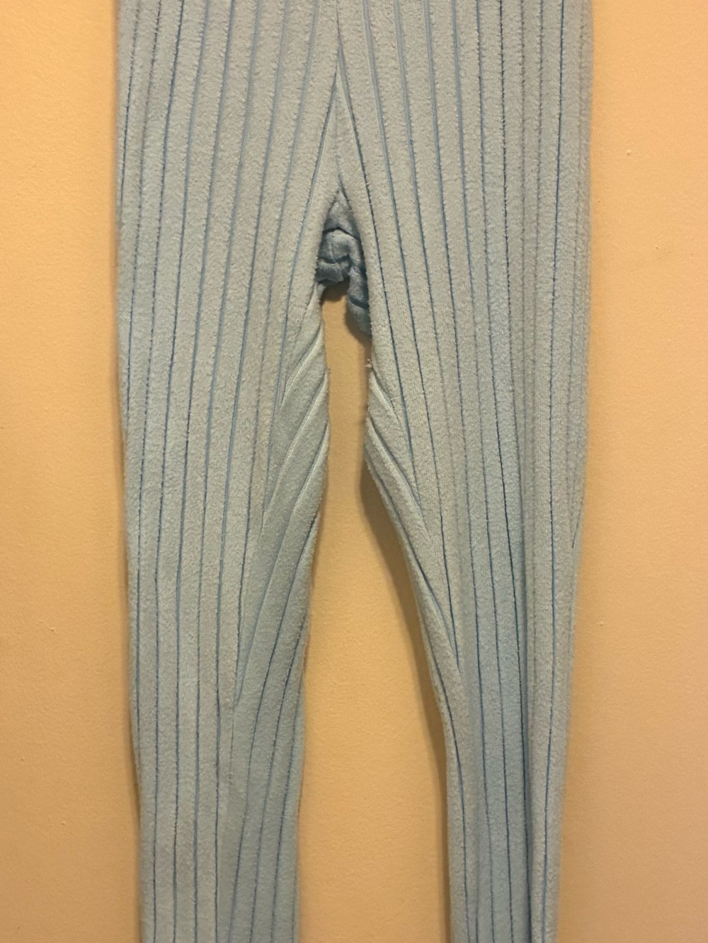 Light Blue Ribbed Pajama Set - Picture 2 of 6